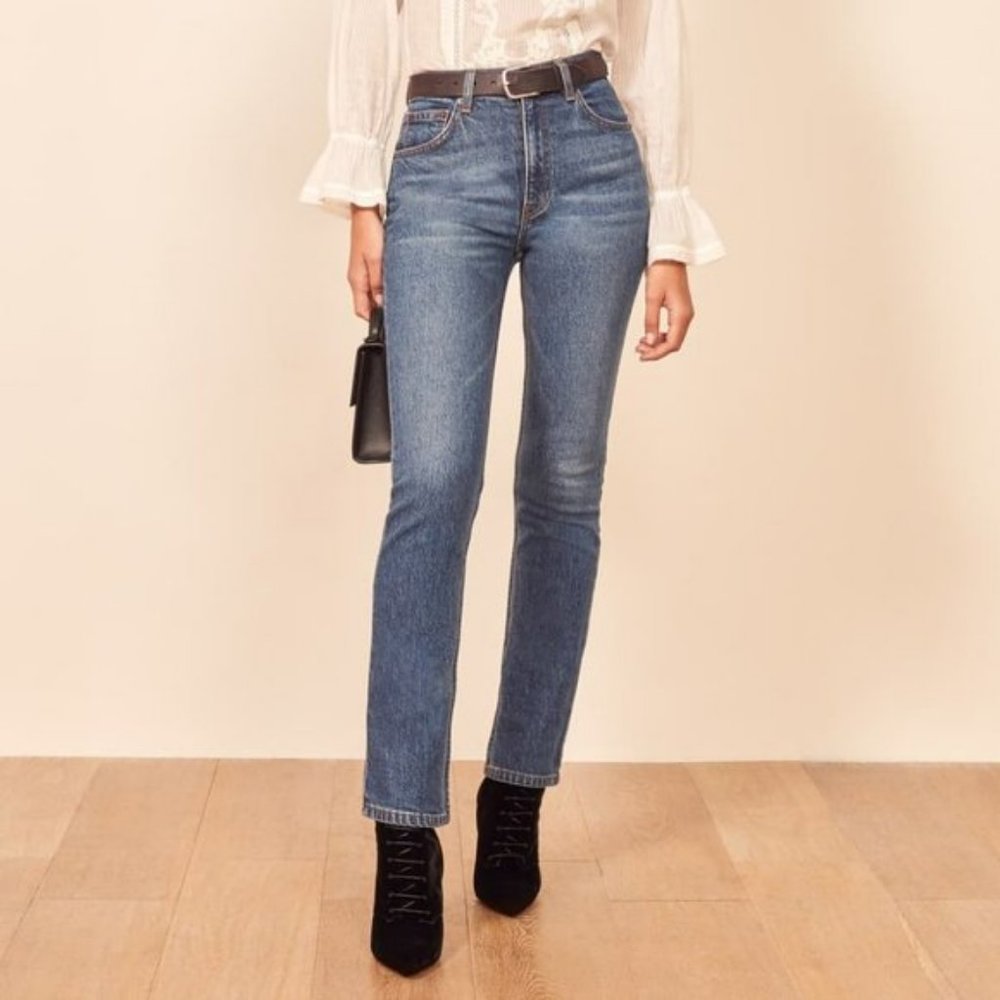 Reformation Liza High Rise Laguna Straight Jean 27 New With Tags
